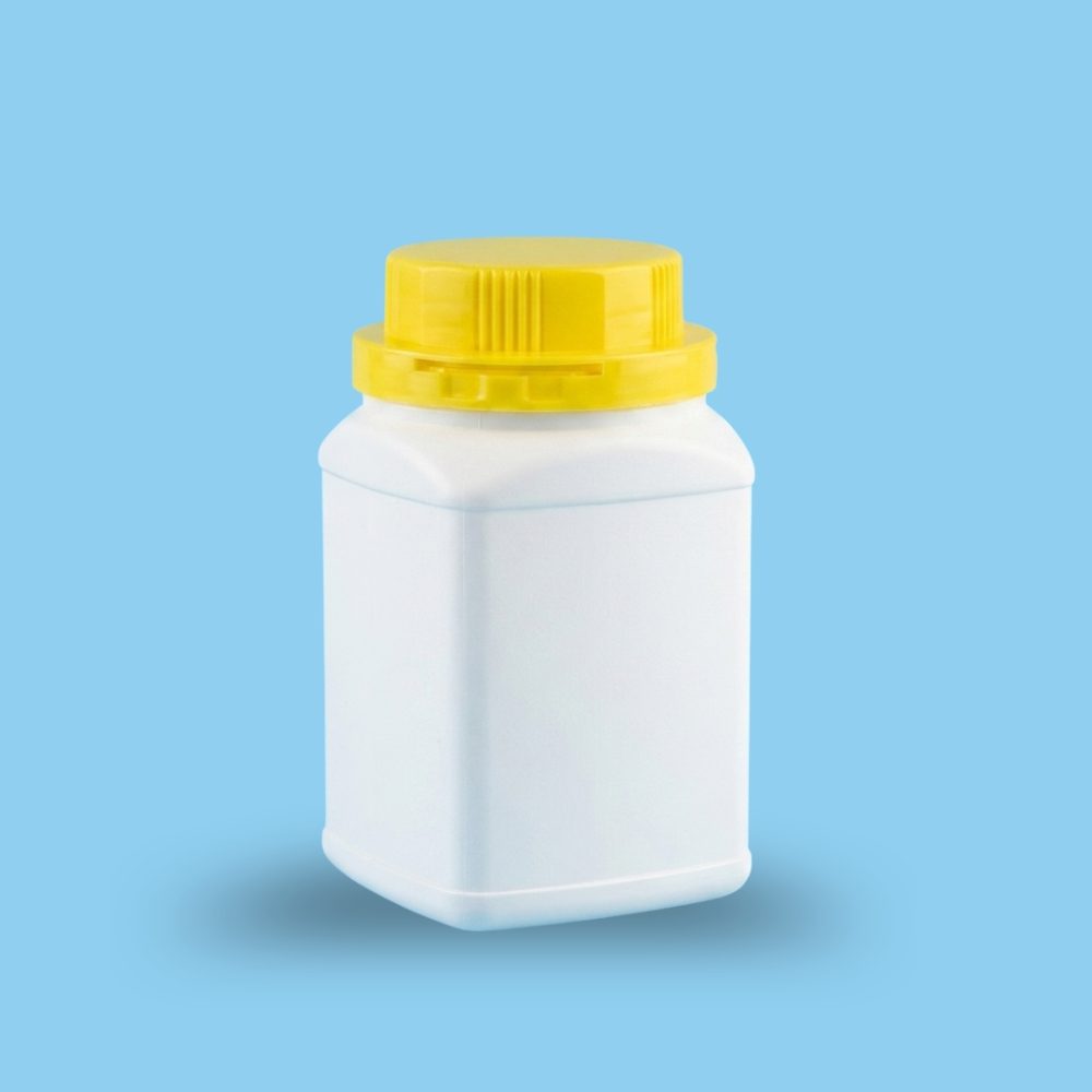 500 Gram HDPE Pharmaceutical Square Jar